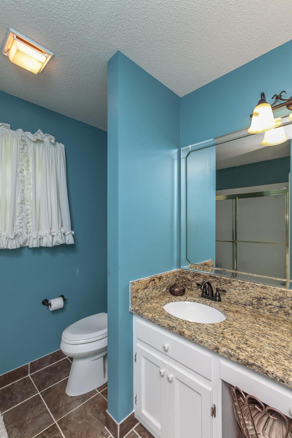 962 Alford Road Murfreesboro, TN 37129 - Photo 20 of 29 a bathroom with a granite countertop sink and a toilet