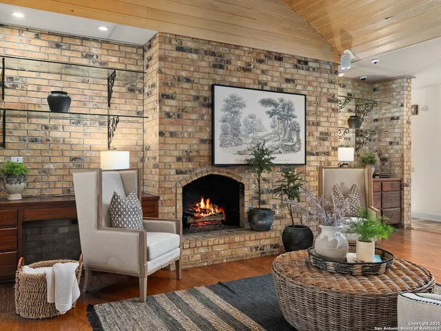 a large room with wooden floor