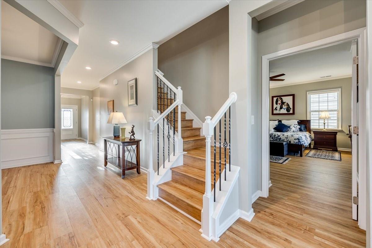 2350 Talon Point Circle Fort Mill, SC 29715 - Photo 21 of 45 a view of entryway and hall with wooden floor