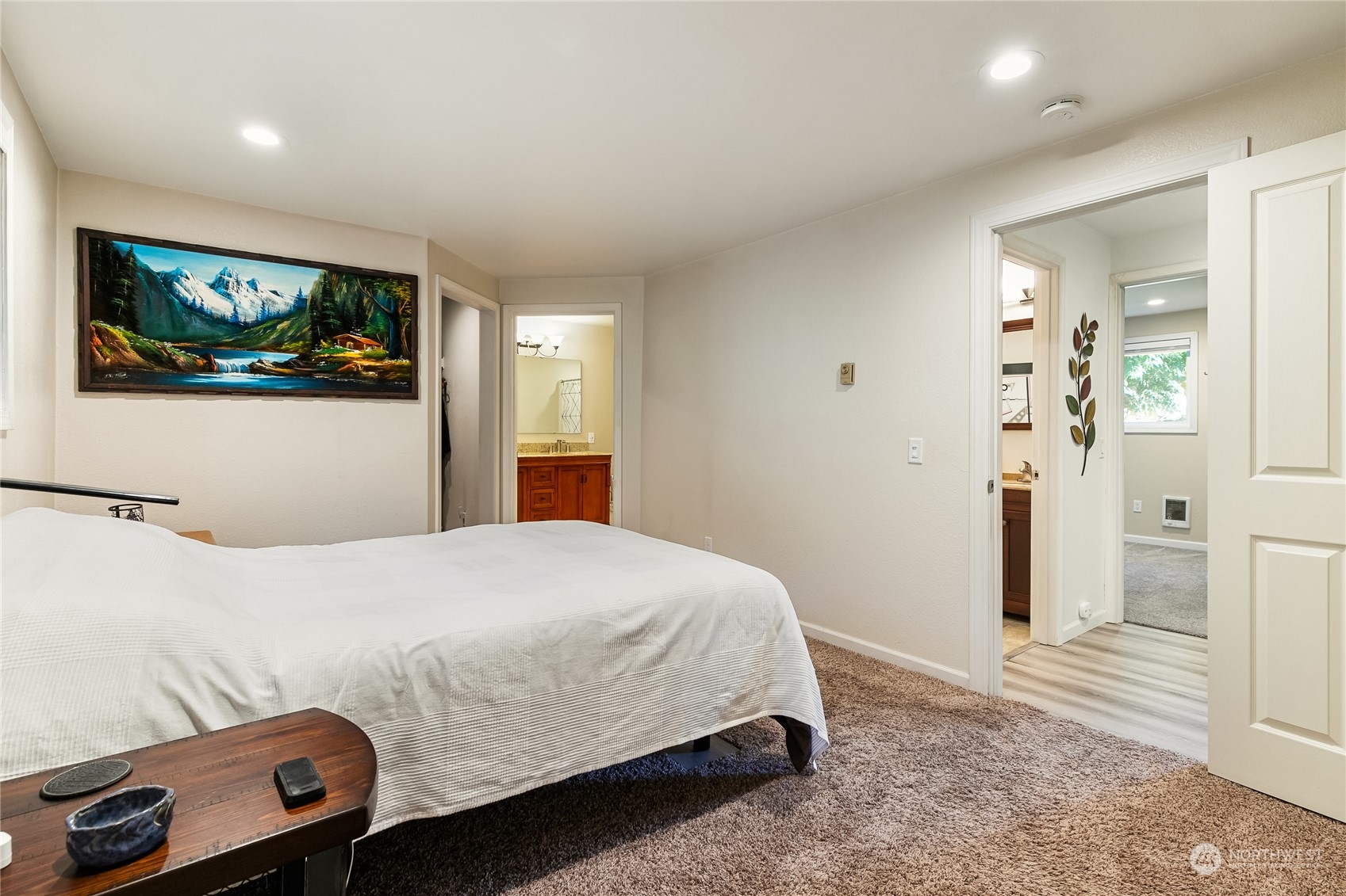 8 Topper Drive Bellingham, WA 98229 - Photo 15 of 32 a bedroom with a bed and a flat screen tv