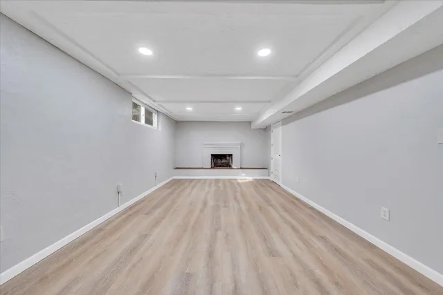 a view of a room with an empty space