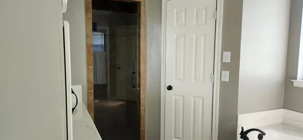 a view of a bathroom