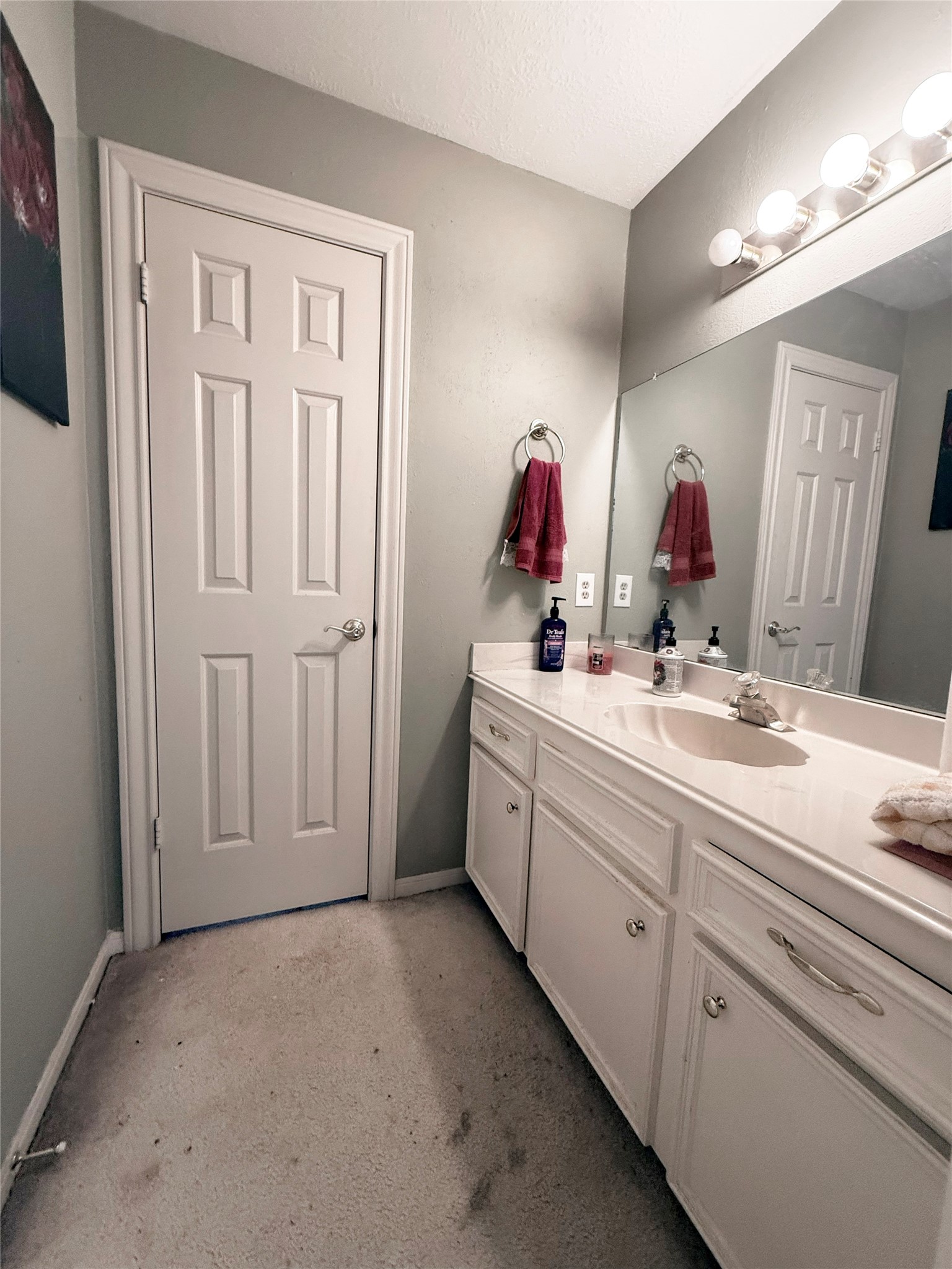 17310 Wyeth Circle Spring, TX 77379 - Photo 39 of 50 a bathroom with a double vanity sink and a mirror