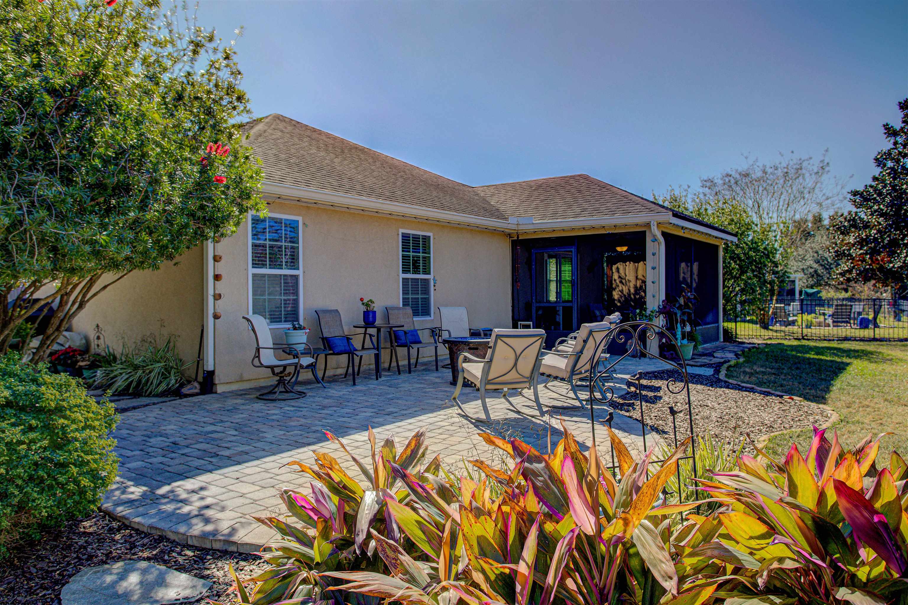 292 North Twin Maple Road St. Augustine, FL 32084 - Photo 68 of 79 a view of a backyard with a patio and swimming pool