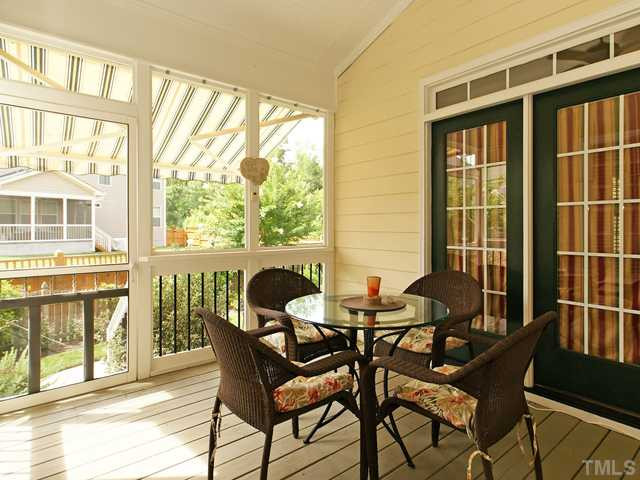 3513 Mt Prospect Circle Raleigh, NC 27614 - Photo 21 of 23 Gorgeous screened porch with cathedral ceiling and attached awning...Perfect for enjoying any season. Screened Porch