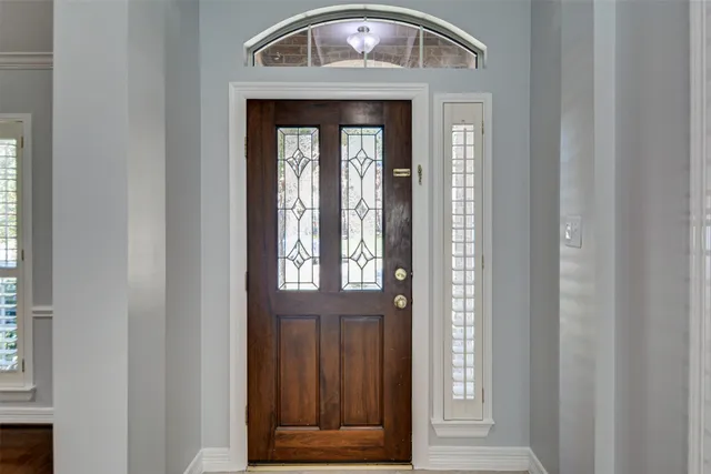 a view of front door