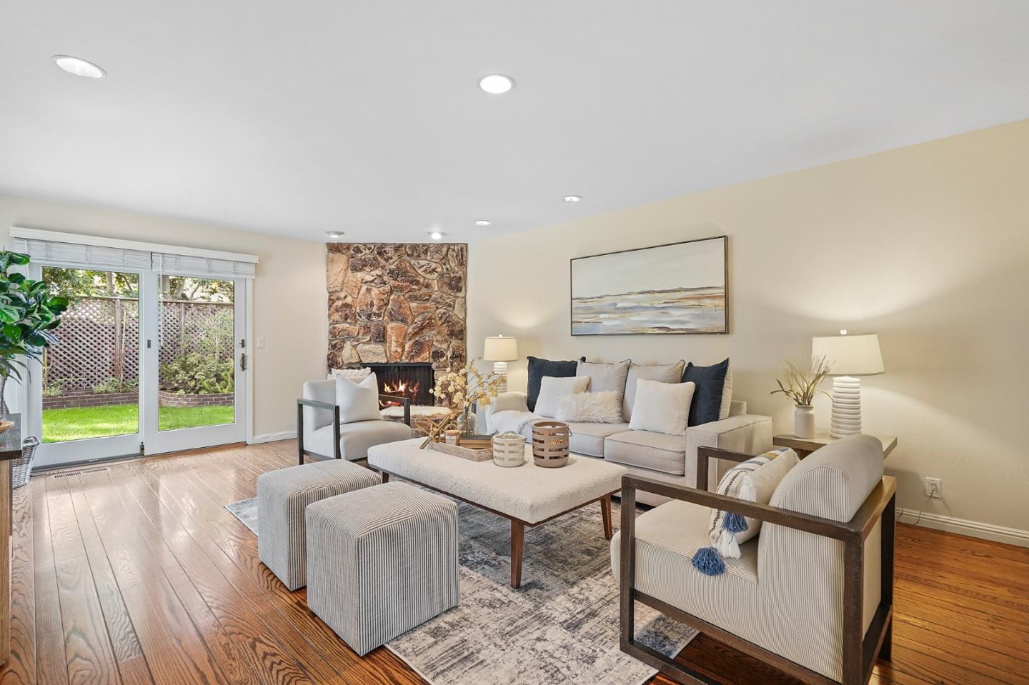 190 Pine Lane Los Altos, CA 94022 - Photo 11 of 26 a living room with furniture and a floor to ceiling window