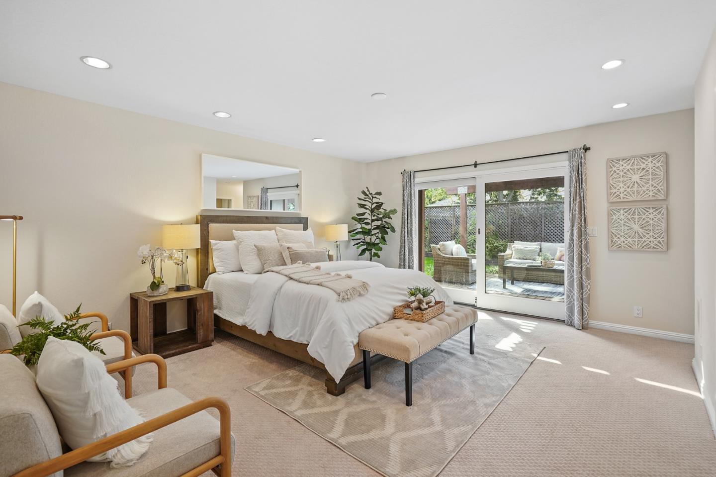 190 Pine Lane Los Altos, CA 94022 - Photo 14 of 26 a bed room with a bed and a view of bedroom