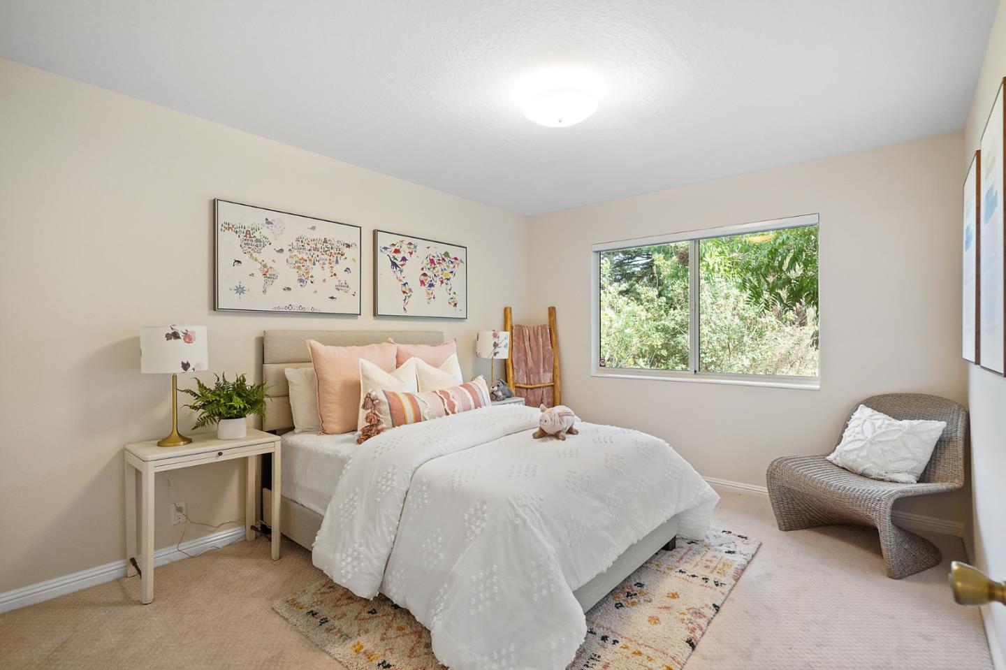 190 Pine Lane Los Altos, CA 94022 - Photo 18 of 26 a bedroom with a bed and a couch