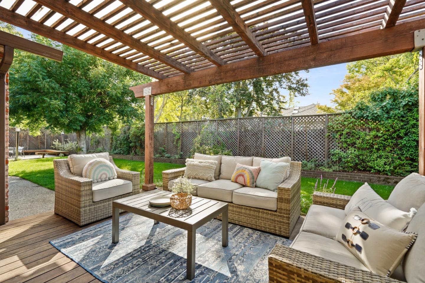 190 Pine Lane Los Altos, CA 94022 - Photo 22 of 26 a view of a patio with couches chairs and a table