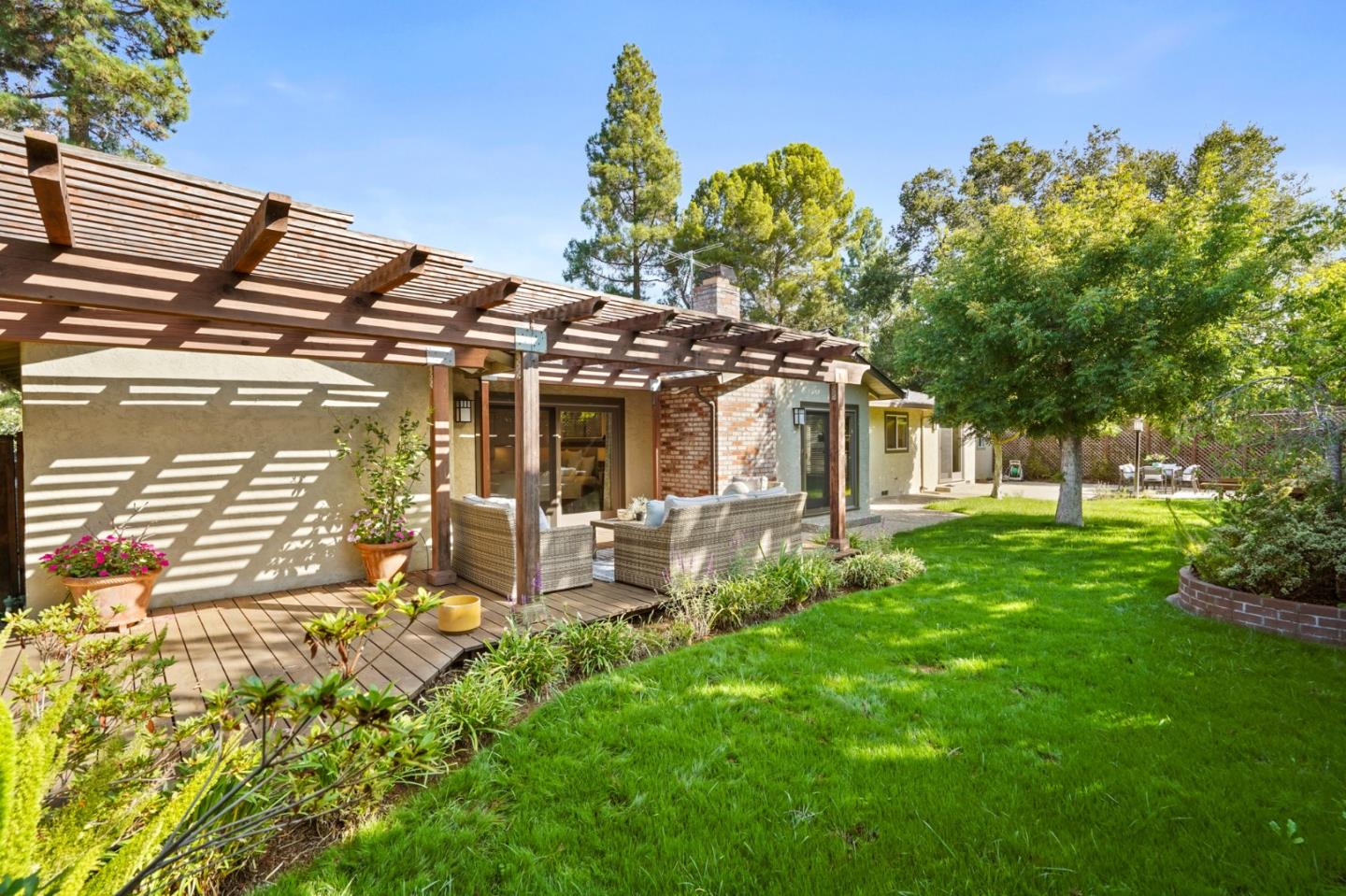 190 Pine Lane Los Altos, CA 94022 - Photo 24 of 26 a front view of house with yard and green space