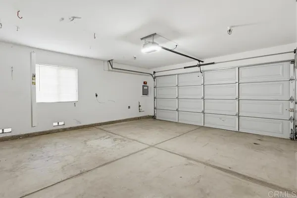 a view of a garage