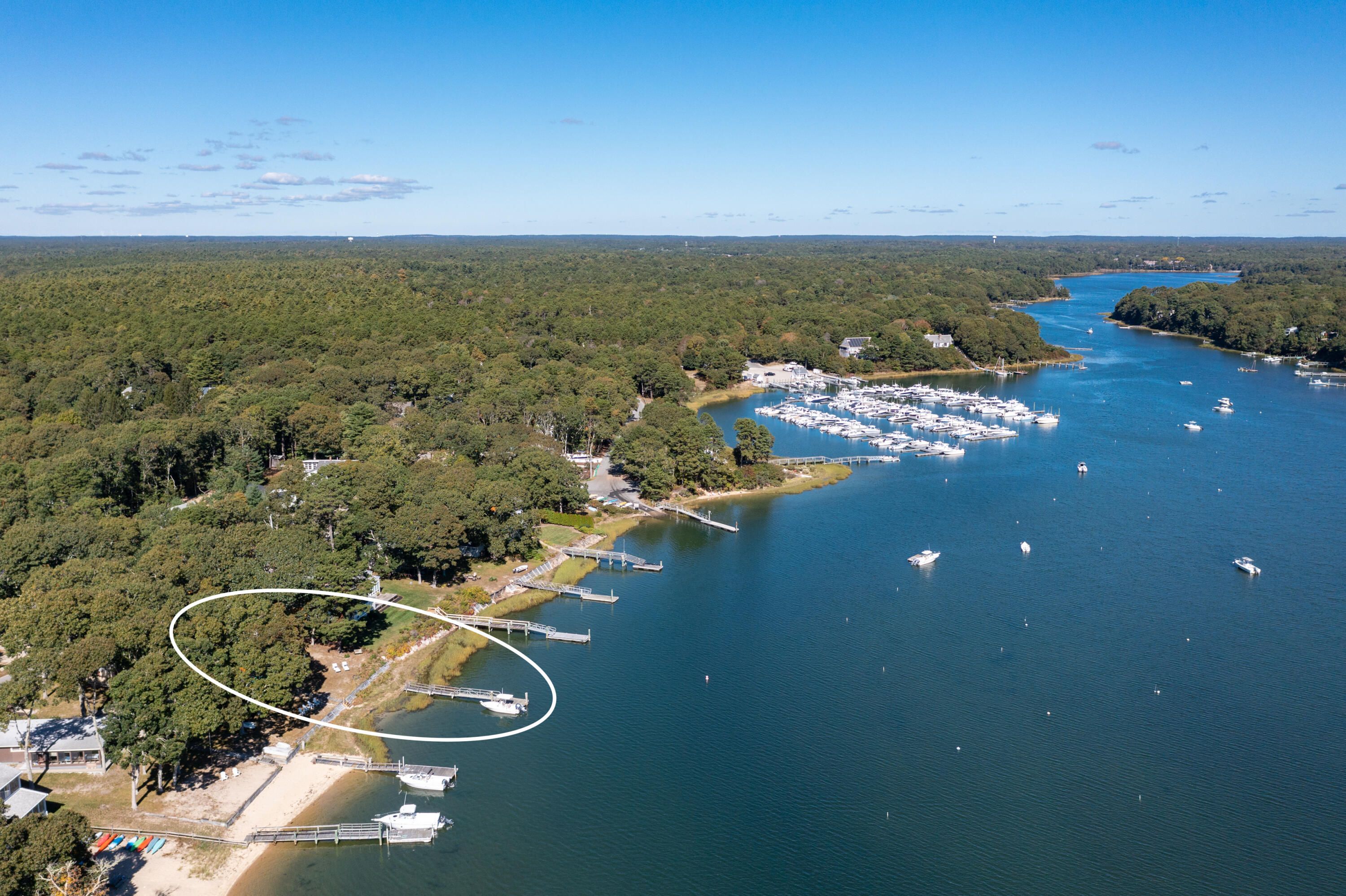 72 Captains Row Mashpee, MA 02649 - Photo 6 of 40 an aerial view of a house with a yard