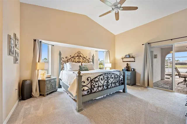 a bed room with a bed and a couch