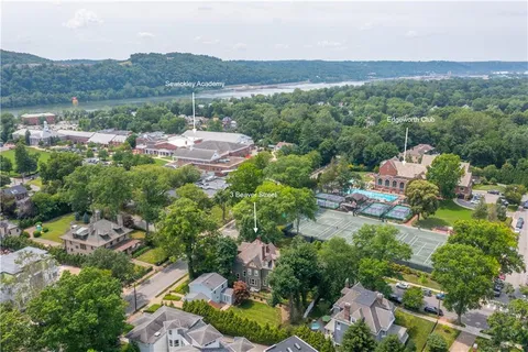 an aerial view of multiple house