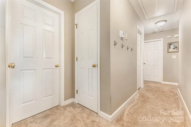 a view of a bathroom with shower