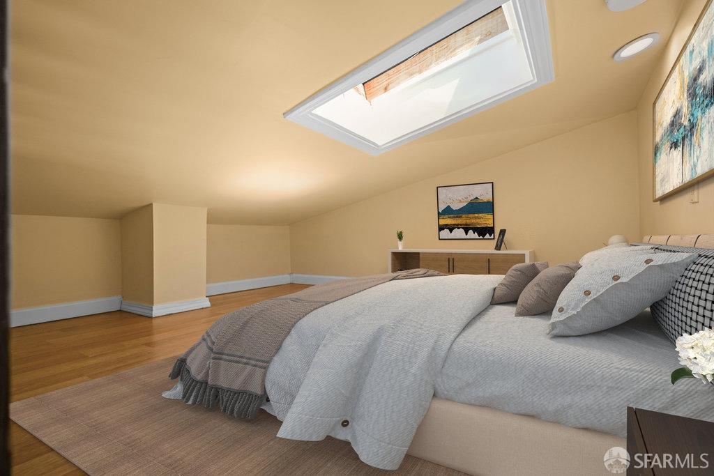 3111 Wheeler Street Berkeley, CA 94705 - Photo 38 of 44 a bedroom with a bed and a night stand