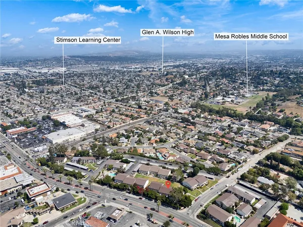 an aerial view of a city