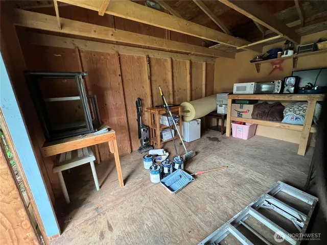 a room with furniture and a fireplace