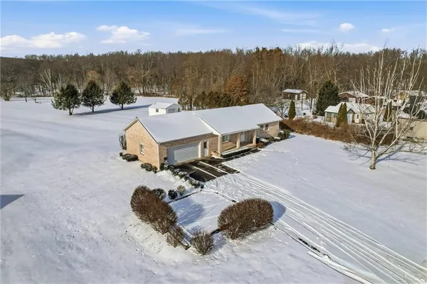 an aerial view of multiple house