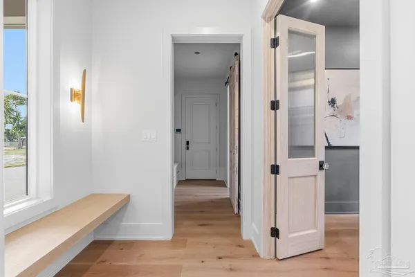 an empty room with a window