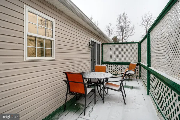 a outdoor space with chairs