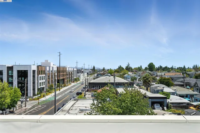 a view of a city from a terrace