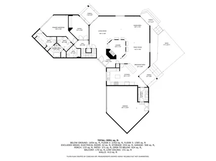 a picture of a room with a white wall and a picture of the view