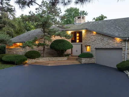 an outdoor view with patio