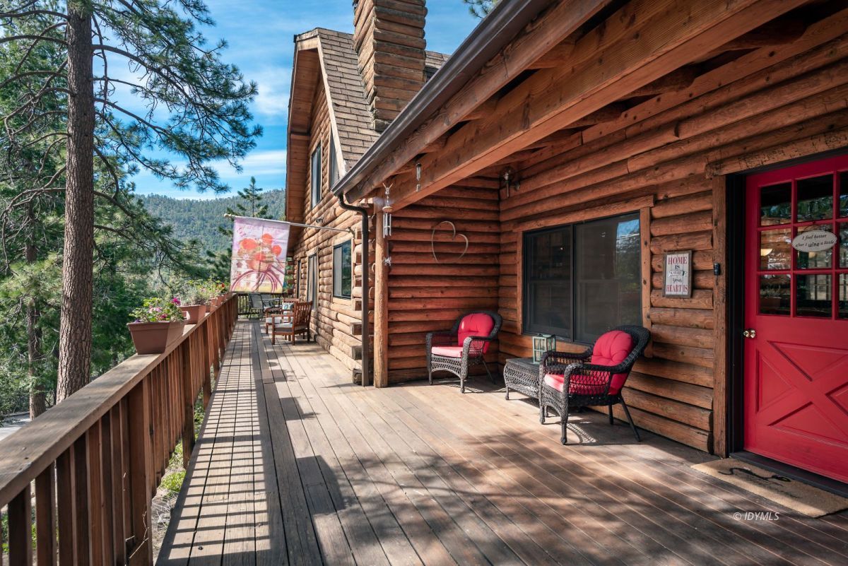 25264 Cougar Road Idyllwild, CA 92549 - Photo 3 of 40 a view of a chairs in the balcony