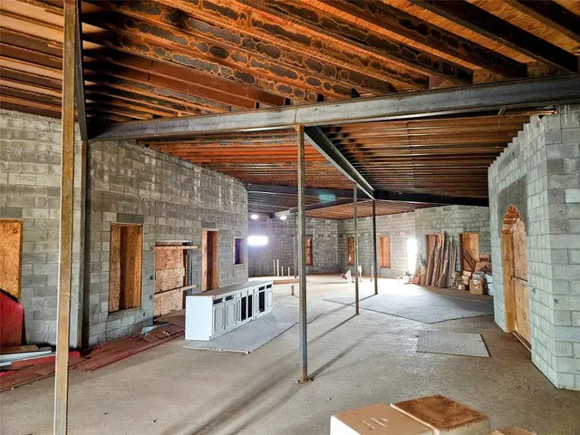 a view of under construction room and staircase