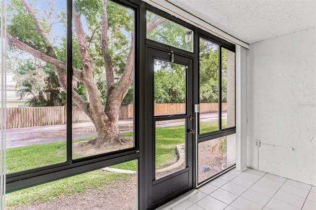 a view of a hallway with closet