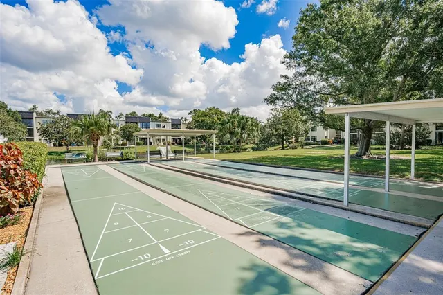 a view of balcony and yard