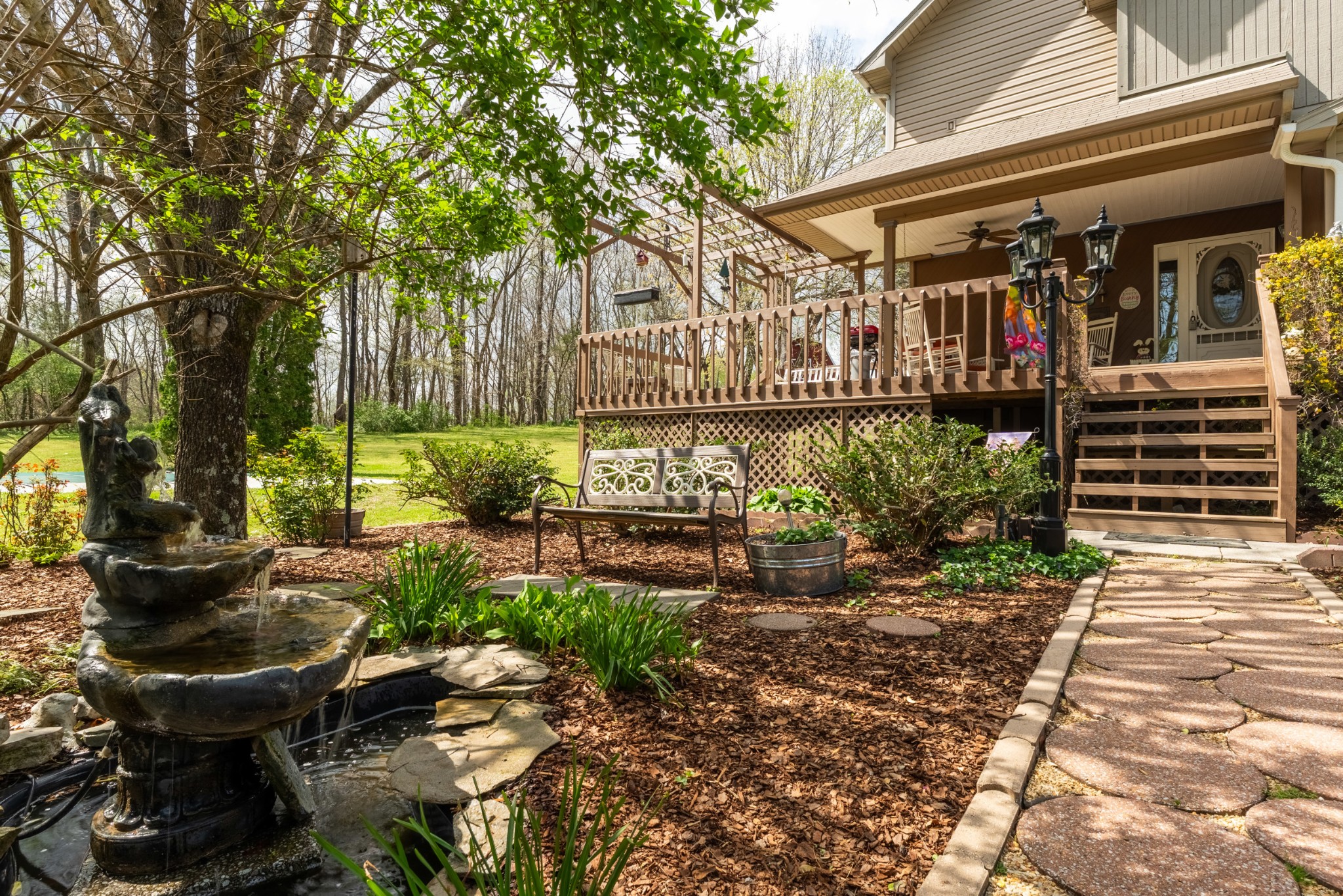 300 Wright Road Prospect, TN 38477 - Photo 21 of 65 a view of a chairs and table in backyard
