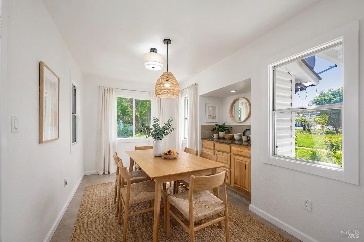 431 Sexton Road Sebastopol, CA 95472 - Photo 4 of 56 Dining room off the kitchen comfortably seats 6-8 guests