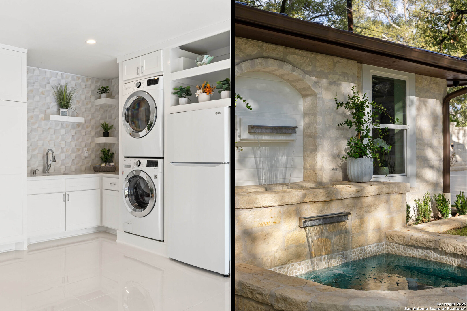 1310 Oak Springs Road Kingsland, TX 78639 - Photo 32 of 49 a view of a storage & utility room with a washer and dryer