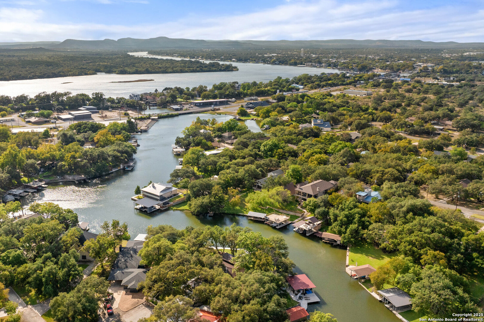 1310 Oak Springs Road Kingsland, TX 78639 - Photo 40 of 49 a view of a city with lake view