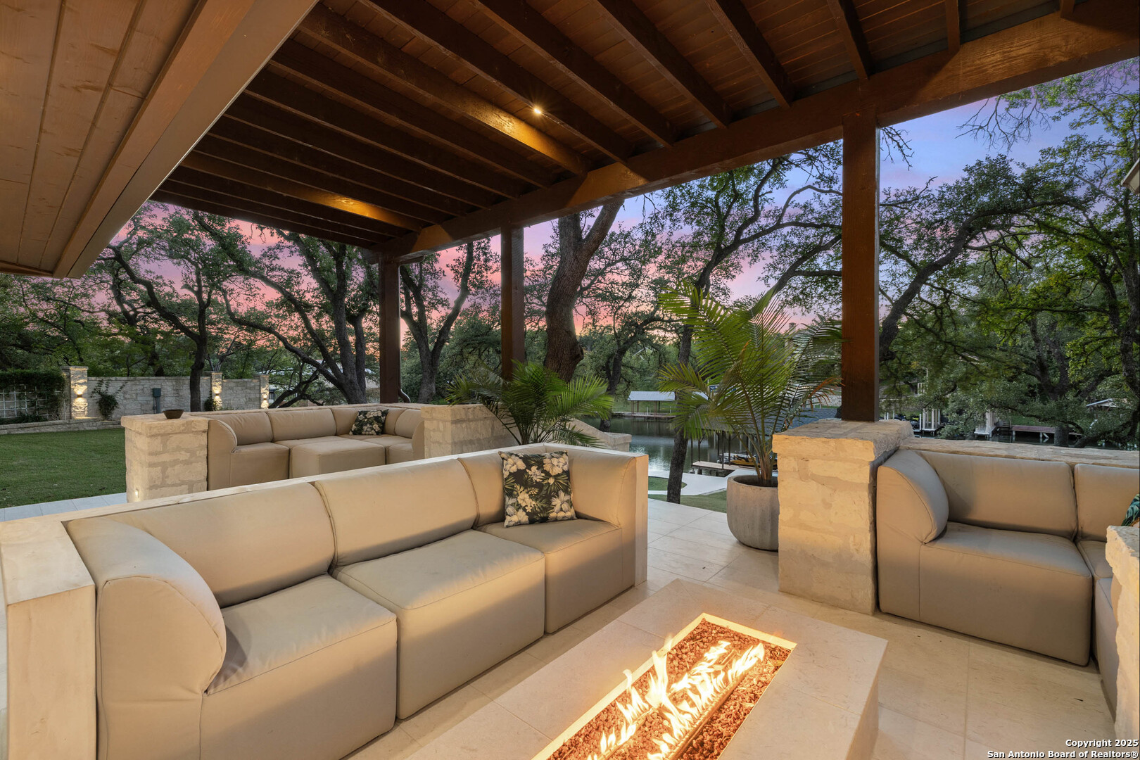1310 Oak Springs Road Kingsland, TX 78639 - Photo 43 of 49 a roof deck with couches and potted plants