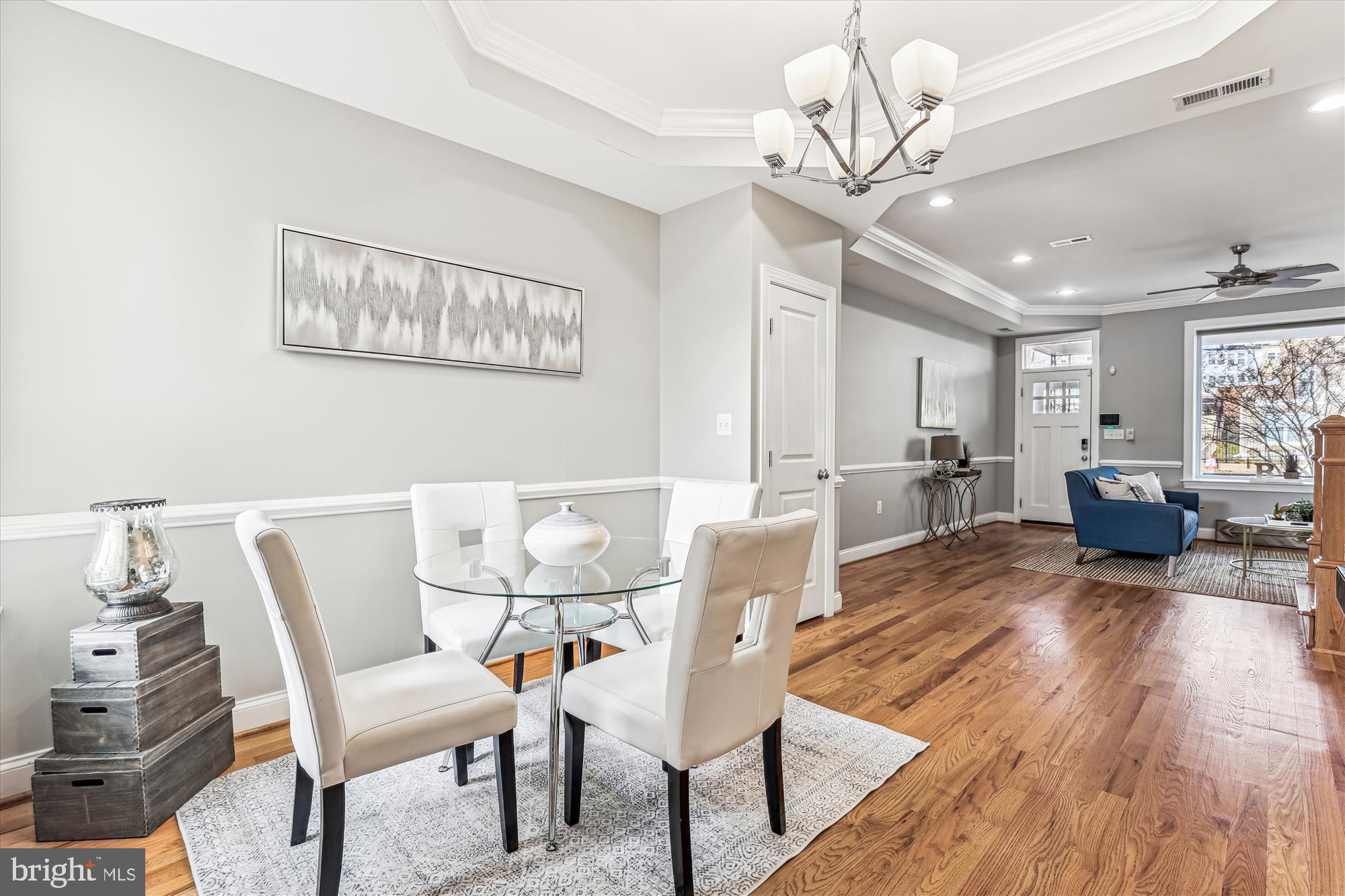 1114 Spring Road Northwest Washington, DC 20010 - Photo 9 of 142 a view of a dining room with furniture wooden floor and chandelier