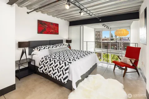 a building outdoor space with seating space