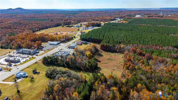 a view of a city with a lake