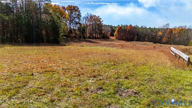 a view of a yard with a tree
