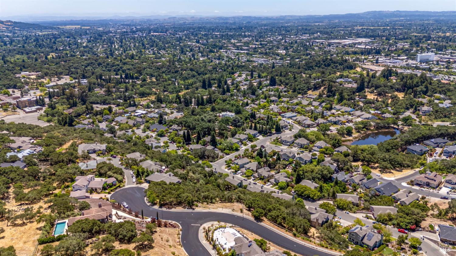 3577 Kelsey Knolls Santa Rosa, CA 95403 - Photo 15 of 20 an aerial view of a residential houses and city street
