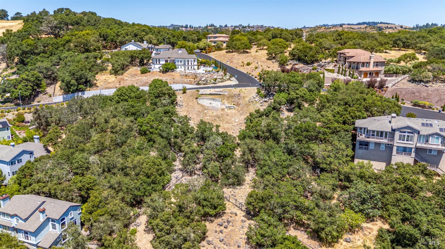 3577 Kelsey Knolls Santa Rosa, CA 95403 - Photo 17 of 20 an aerial view of residential houses with outdoor space and trees