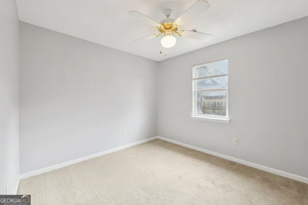 an empty room with a window