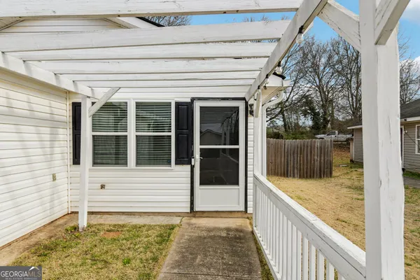 a view of a porch