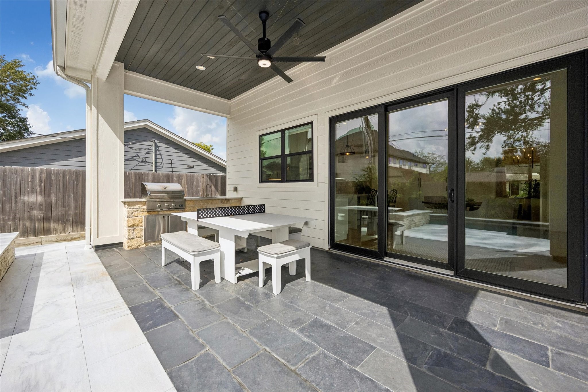 1729 Chippendale Road Houston, TX 77018 - Photo 39 of 45 Take entertaining outdoors with a thoughtfully designed kitchen that makes alfresco gatherings effortless. Complete with generous prep space, stylish finishes and plenty of room to gather, this outdoor retreat is made for everything from casual poolside lunches to unforgettable evenings with friends and family.