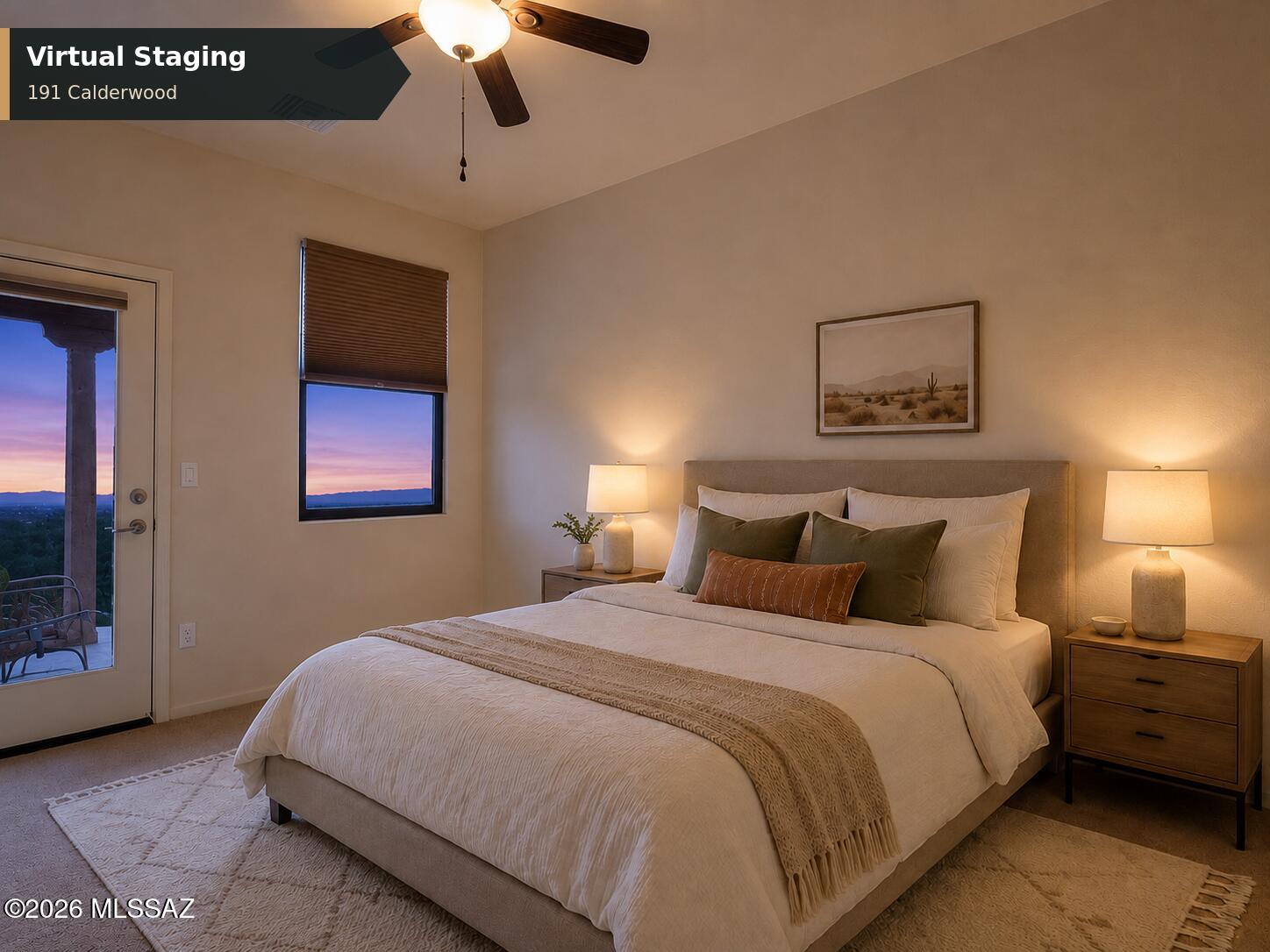 191 East Calderwood Road Tucson, AZ 85704 - Photo 8 of 46 191-calderwood-twilight-04-primary-bedro