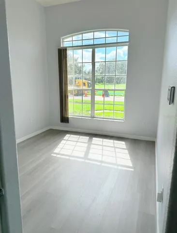 an empty room with a window