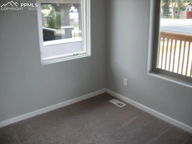 an empty room with a window